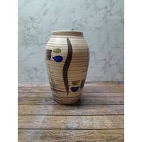 Bay Keramik Abstrakte Vase | Art Deco Vintage Mid Century 666-17 von TimeTravellersGift
