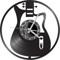 Schallplattenuhr - Bass Gitarre Geschenk Vinyl Schallplatten Uhr Für Wand Gitarrist von TimeVaultTreasures