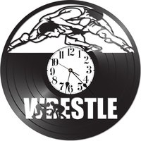 Wrestling Uhr - Schallplattenuhr Dekor Raum Schallplatten Für Wand Vinyl Dekor von TimeVaultTreasures