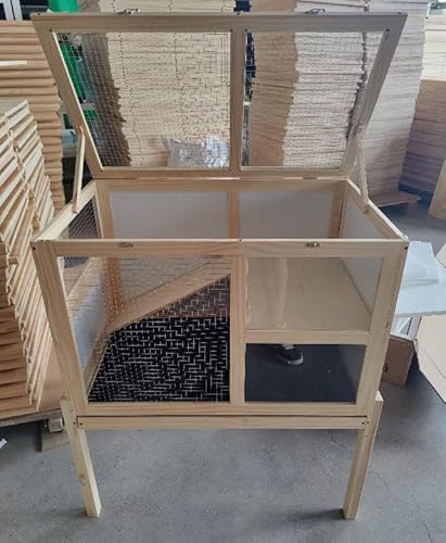 Timechee Meerschweinchenhaus für 2 Kleintiere Kaninchenkäfige mit herausziehbarer Wanne Holz 2-stöckig Indoor Groß Hamster Habitat Laufstall mit Rampe Versteck Plattform Natur Timechee Meerschweinchenhaus für 2 Kleintiere Kaninchenkäfige mit herausziehbarer Wanne Holz 2-stöckig Indoor Groß Hamster Habitat Laufstall mit Rampe Versteck Plattform Natur von Timechee