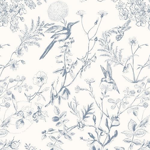 Timeet Selbstklebende Tapete Blau 44x600cm Klebefolie Pflanze Vögel Möbelfolie Selbstklebend Vintage Blumentapete Vinyl Wasserdicht Wandpapier für Wohnzimmer Schlafzimmer Wand Küche Möbel Timeet Selbstklebende Tapete Blau 44x600cm Klebefolie Pflanze Vögel Möbelfolie Selbstklebend Vintage Blumentapete Vinyl Wasserdicht Wandpapier für Wohnzimmer Schlafzimmer Wand Küche Möbel von Timeet
