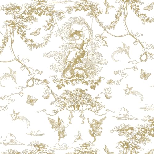 Timeet Selbstklebende Tapete Gold Amor Manor Gemälde 44x1000cm Möbelfolie Selbstklebend Vintage Klebefolie Wasserdichte Vinyl Wandpapier für Schlafzimmer Wohnzimmer Küche Wand Möbel Timeet Selbstklebende Tapete Gold Amor Manor Gemälde 44x1000cm Möbelfolie Selbstklebend Vintage Klebefolie Wasserdichte Vinyl Wandpapier für Schlafzimmer Wohnzimmer Küche Wand Möbel von Timeet