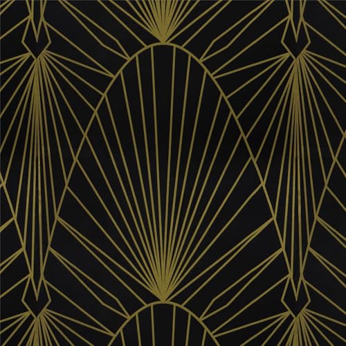 Timeet Selbstklebende Tapete Schwarz Textur mit Golden Gewölbtes Geometrisches Muster Klebefolie Möbel Schwarz 44x300cm Wasserdicht Möbelfolie Selbstklebend Folie für Möbel, Wohnzimmer, Schlafzimmer Timeet Selbstklebende Tapete Schwarz Textur mit Golden Gewölbtes Geometrisches Muster Klebefolie Möbel Schwarz 44x300cm Wasserdicht Möbelfolie Selbstklebend Folie für Möbel, Wohnzimmer, Schlafzimmer von Timeet