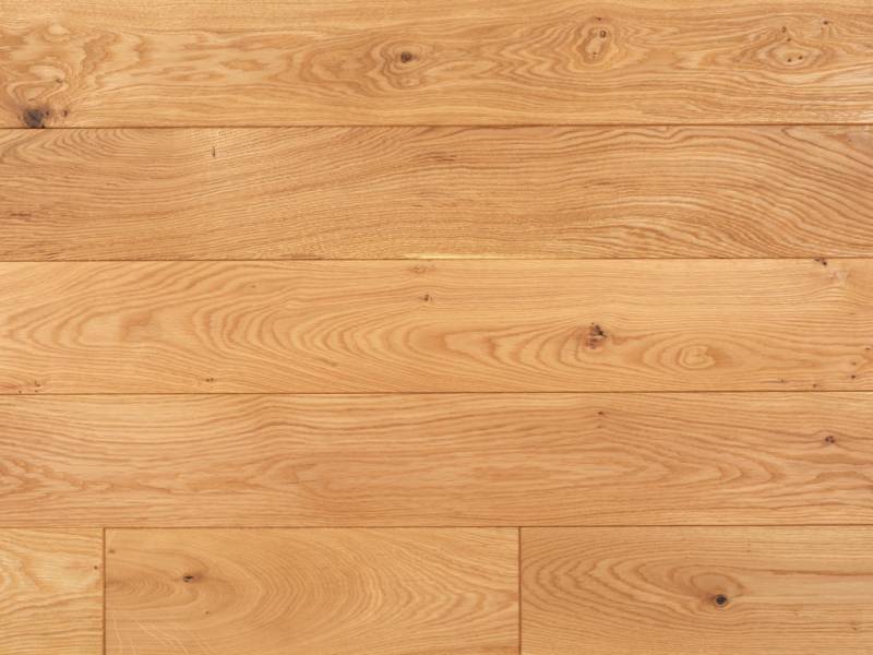 Timefloor Massivholzdiele Eiche Natur gebürstet naturgeölt - 20 mm stark, Systemlängen 50 - 220 cm, 16 cm breit, geölt, 4-seitige Fase von Timefloor