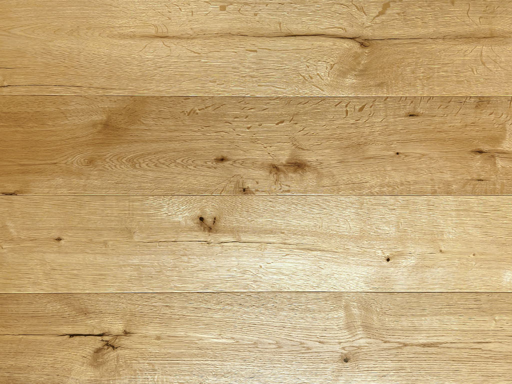 Timefloor Parkett Eiche Standart Harmonisch Landhausdiele Gebürstet - fußwarm, 14 mm stark, natur-geölt, 3-Schicht von Timefloor