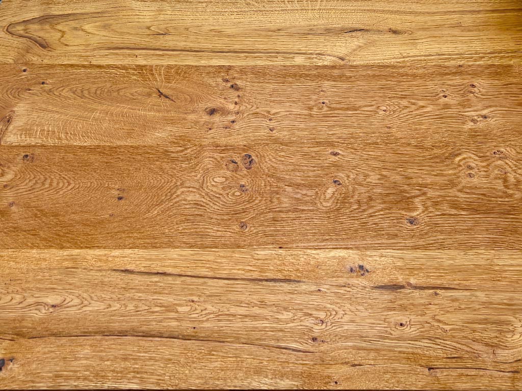 Timefloor Parkett Eiche Turin super rustikal Landhausdiele Gebürstet - 15 mm stark, natur-geölt, 4-seitig gefast von Timefloor