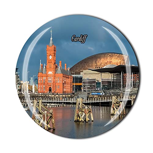 Cardiff UK Kühlschrankmagnet Kristall Touristen Souvenir Geschenkkollektion Kühlschrank Magnetischer Aufkleber von Timefly