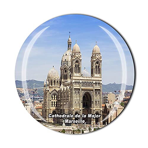 Kathedrale de la Major Marseille Frankreich Kühlschrankmagnet Kristall Tourist Souvenir Geschenk Kollektion Kühlschrank Magnetaufkleber von Timefly