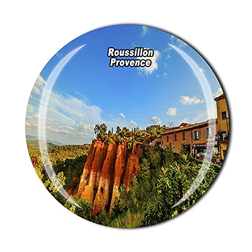 Kühlschrank-Magnet Roussillon Provence Frankreich Kristall Tourist Souvenir Geschenk Kollektion Kühlschrank Magnetaufkleber von Timefly