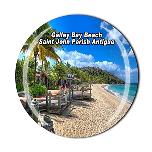 Kühlschrankmagnet Galley Bay Beach Saint John Parish Antigua und Barbuda Kristall Touristensouvenir Geschenkkollektion Kühlschrank Magnetaufkleber von Timefly