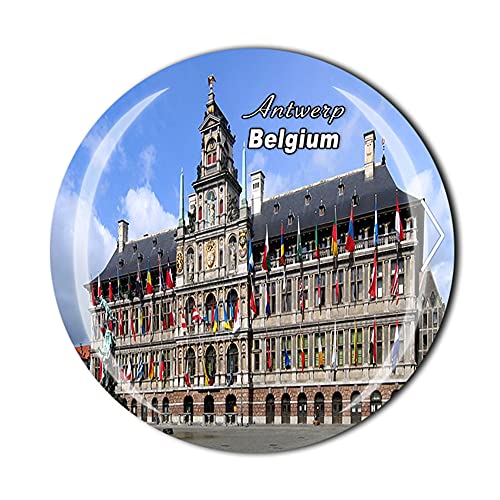 Kühlschrankmagnet mit Antwerpen, Belgien, Kristall, Touristen, Souvenir, Geschenk-Kollektion, Kühlschrank-Magnet-Aufkleber von Timefly