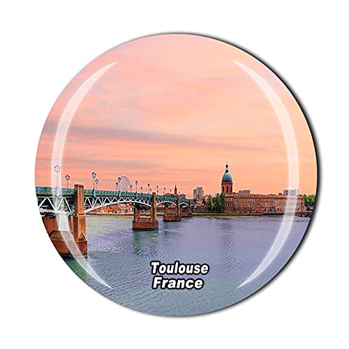 Toulouse France Kühlschrankmagnet, Kristall, Touristensouvenir, Geschenk-Kollektion, Kühlschrank-Magnetaufkleber von Timefly