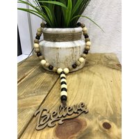 Glaube Holz Perlengirlande von TimeforCraftingMiami