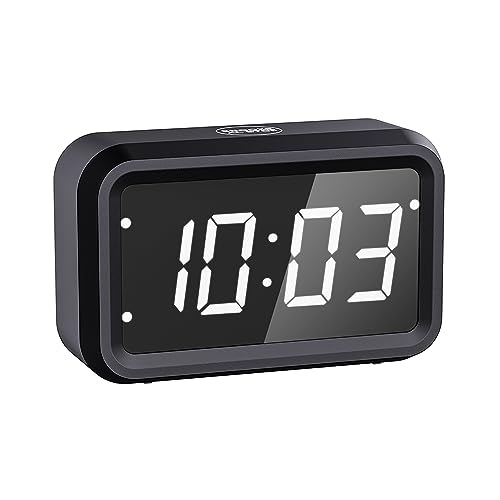 Timegyro LED Digitaluhr mit Wecker fürs Schlafzimmer, Batteriebetrieben, Schaltbare LED/LCD-Anzeige, 2 Helligkeitsstufen, 12/24H-Format, Snooze Timegyro LED Digitaluhr mit Wecker fürs Schlafzimmer, Batteriebetrieben, Schaltbare LED/LCD-Anzeige, 2 Helligkeitsstufen, 12/24H-Format, Snooze von Timegyro