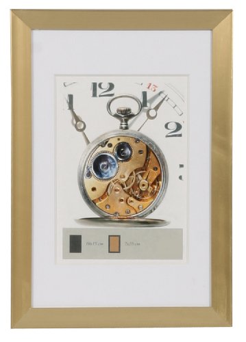 Timeless Kunststoff Bilderrahmen 10x15 bis 40x50 mit Passepartout Foto Rahmen: Farbe: Gold | Format: 30x45 von Timeless