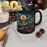 Rustikale Herbst-Chai Latte Tasse Warme Farbe Blätter 3D Design Kaffeetasse Perfektes Onkelgeschenk Oder Lehrergeschenk Geschenk Am See von TimelessBohoChic