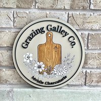 Benutzerdefinierte Laser Cut 3D Logo Schild Business Name Display von TimelessNotion