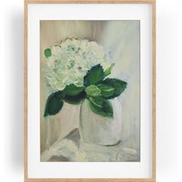 Kein Druck Echtes Handgemaltes Ölgemälde Wunderschöne Blumen Vase Pastelltöne Ölfarben Unikat Leinwand von TimelessOil