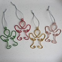 Weihnachtsengel - Farbiger Basteldraht Weißes Seeglas Edelstahl Rot/Grün/Gold/Roségold von TimelessSeasideGifts