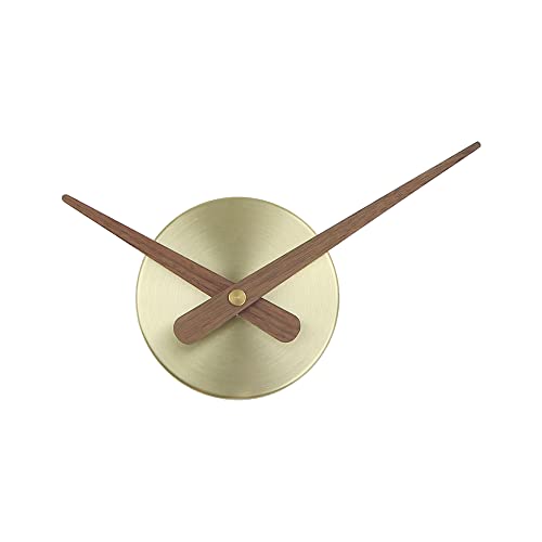 Timelike 3D-Uhrzeiger, Große Wanduhrzeiger, nadelförmig, Für Wanduhren zum selber Bauen, Dekoration, Quarz-Uhr-Mechanismus (Golden+Wood-8.5CM) von Timelike
