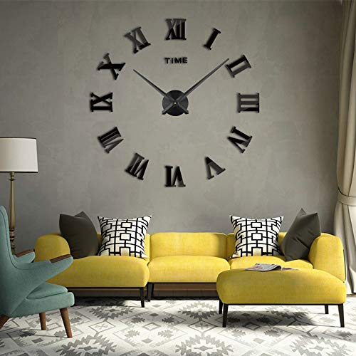 Timelike DIY Wanduhr, DIY Wanduhren Mit 3D Visuelle Aufkleber Modern Design Acryl Wanduhren Geeignet für Home Dekoartikel,Restaurant, Büro und Hotel von Timelike