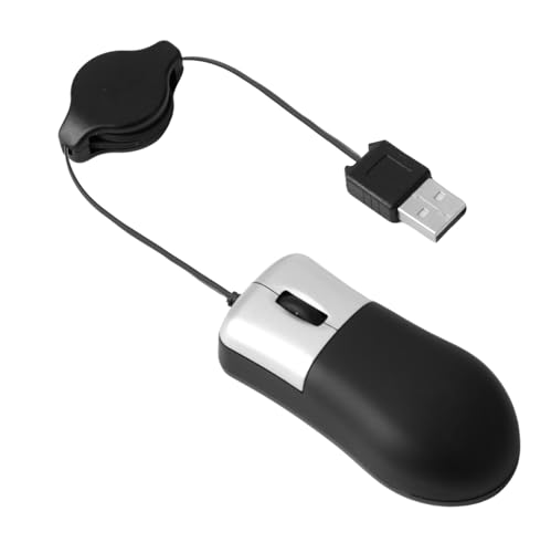 Mini USB-C einziehbare optische Reisemaus für Laptop, Tablet, PC – ultrakompaktes Design, tragbare Computermaus mit Kabel für Windows Mini USB-C einziehbare optische Reisemaus für Laptop, Tablet, PC – ultrakompaktes Design, tragbare Computermaus mit Kabel für Windows von Times Mark