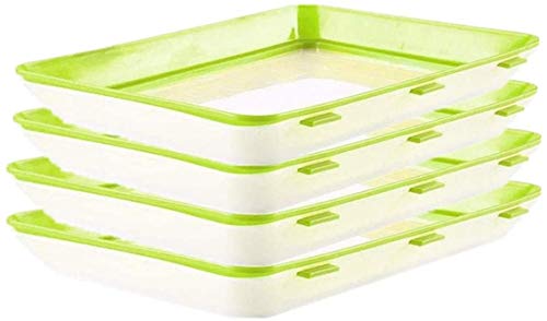 Timess Frischhaltetablett Essen Frisch Tablett konservierungsschale für Lebensmittel Tablett für die Lebensmittelkonservierung für gesunde Lebensmitteleinsparung Konservierungsbehälter(4pcs) von Timess