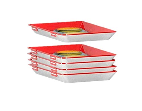 Timess Konservierungsschale Für Lebensmittel Waste Food Preservation Tray Vakuum Frische Aufbewahrung Tablett Mit Elastischen Film Schnalle Dichtung Vorratsbehälter Set Küchenhelfer (5pcs) von TIMESS