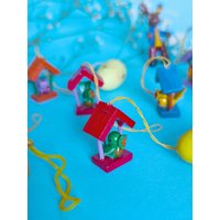 Vintage Holzanhänger Osterhasen, Vögel, Ostereier | 15Er Set Vintage Holzanhänger Osterhasen, Vögel, Ostereier | 15Er Set von Timetosellmyvintage