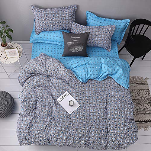 Timiany Bettwäsche Bettbezug Set 200x200cm Schwarz Weiß Grau Marmor Muster Modern Style Mikrofaser Bettbezug Mit Reißverschluss +2 Kissenbezug 50x75cm (Marmor F,135x200+50x75) von Timiany