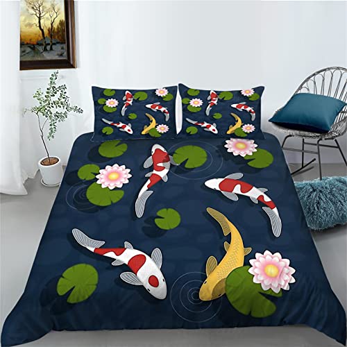 Timiany Bettwäsche Blau 135x200 cm Modern Bettbezug Set 2/3 Teilig Bettbezug Mit Reißverschluss Haustiere Bettdeckenbezug Microfaser Betten Set Doppelbett von Timiany