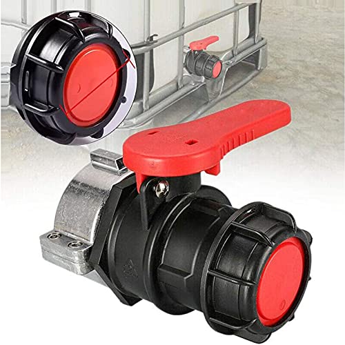 Timisea IBC Adapter Kugelhahn, IBC Tank Ersatzkugelhahn Absperrhahn für Gartenhahn Ablaufadapter und IBC Tankadapter S75x6 DN50 (75mm) von Timisea