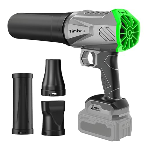 Timisea Laubbläser Brushless Turbo Jet Blower Leaf Blower für Makita 18V/21V– 3 Düsen Laubgebläse Laubpuster Gebläse Turbo-Lüfter Für Auto-Trockner Garten Haustiere PC Grill Schnee(Keine AKKU) von Timisea