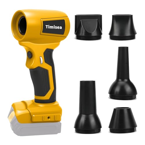 Timisea Laubbläser Turbo Jet Gebläse für DEWALT 18V/20V Luftgebläse Bürstenloser Motor Variable Geschwindigkeit Laubpuster für Haustiere Computer Grill Schnee Auto Trockner (Ohne Akku) von Timisea