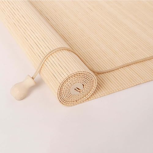 Bambusrollo Aussenbereich 50x200cm, Sonnenschutz Bambus Jalousie Klemmfix Rollläden für Veranda/Garten/Terrasse - 50x200cm von Timizi