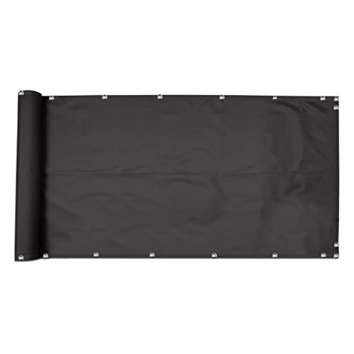Timizi Balkon Sichtschutz Meterware 150x100cm, Blickdicht Balkon-Verkleidung Winddicht UV-Beständig Reißfest Seitenmarkise Schattentuch für Balkongeländer Terrasse & Garten. - Dunkelgrau von Timizi