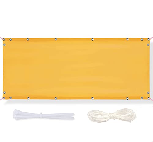 Timizi Balkonbespannung 75x450cm, Undurchsichtig Sichtschutz Garten Wetterfest Wind- und UV-Schutz Balcony Privacy Screen für Balkon,Terrasse,Garten,Pool usw. - Gelb Timizi Balkonbespannung 75x450cm, Undurchsichtig Sichtschutz Garten Wetterfest Wind- und UV-Schutz Balcony Privacy Screen für Balkon,Terrasse,Garten,Pool usw. - Gelb von Timizi