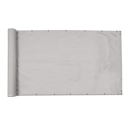 Timizi Sichtschutz Balkon 150x200cm, Blickdichte Balkonsichtschutz Wetterfest Wind- und UV-Schutz Seitensichtschutz für Balkon,Terrasse,Garten,Pool usw. - Hellgrau von Timizi