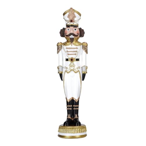 Timstor Nussknacker Soldat Weihnachten Nutcracker 35cm Polyresin Weiß und Gold Timstor Nussknacker Soldat Weihnachten Nutcracker 35cm Polyresin Weiß und Gold von Timstor