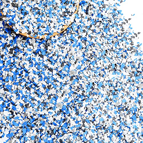 1400 g Mischung, Farbspäne für Beton, Bodenbeschichtungen, dekorative Farbflocken für Wände, Garage, Bodenfarbe, Innen- und Außenböden (schwarz, weiß, blau, grau) von Timtin