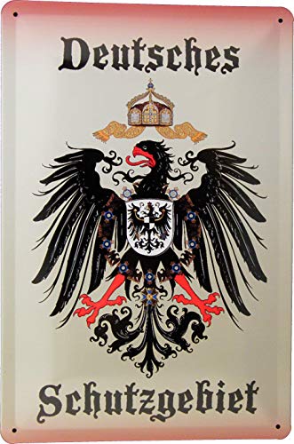 Blechschild 20x30 Deutsches Schutzgebiet mit Reichs Adler Wappen Kaiserreich 1871-1918 im Retro Nostalgie Vintage Design Blechschild 20x30 Deutsches Schutzgebiet mit Reichs Adler Wappen Kaiserreich 1871-1918 im Retro Nostalgie Vintage Design von Tin Sign