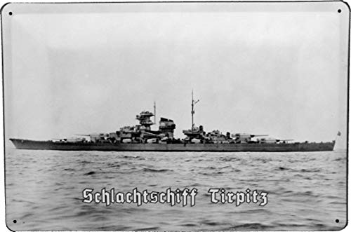 Blechschild 20x30 Schlachtschiff Tirpitz 1939-1944 Deutsches Reich Kriegs Marine Weltkrieg Bismarck Klasse Europas größtes Schlachtschiff Blechschild 20x30 Schlachtschiff Tirpitz 1939-1944 Deutsches Reich Kriegs Marine Weltkrieg Bismarck Klasse Europas größtes Schlachtschiff von Tin Sign