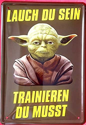 Blechschild 20x30 cm Meister YODA Lauch du Sein Trainieren du musst Spruch Fitness Studio Bar Kneipe Haus + Garten Küche Metall Schild Blechschild 20x30 cm Meister YODA Lauch du Sein Trainieren du musst Spruch Fitness Studio Bar Kneipe Haus + Garten Küche Metall Schild von Tin Sign