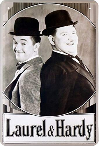 Blechschild 20x30 cm Wand Deko Dick & Doof Laurel & Hardy US Kult Kino Film Stars Sammler Geschenk von Tin Sign