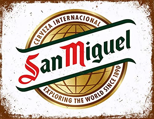 San Miguel Beer Lager Cerveza inspiriert, Vintage-Retro-Männerhöhle, Bar, Pub, Schuppen, Geschenk, Aluminium-Metall, Wanddekoration von Tin Sign