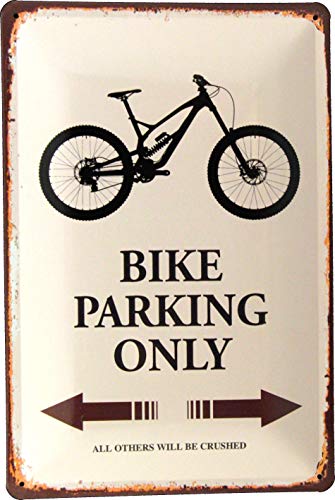 Tin Sign Blechschild 20x30 Downhill Bike Parking Only Fahrrad Bikepark im Used Look Design Freeride Dirt Jump Gravity Radsport E-Bike Abfahrt von Tin Sign