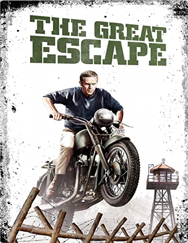 Tin Sign Vintage Retro Man Cave Bar Pub Schuppen Neuheit Geschenk Aluminium Metall Blech Wanddekoration Schild – The Great Escape Steve McQueen War Film inspiriert von Tin Sign