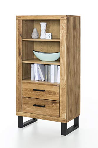 Tina Regal Highboard in Wildeiche geölt Teilmassiv Breite 66cm Höhe 140cm von Tina