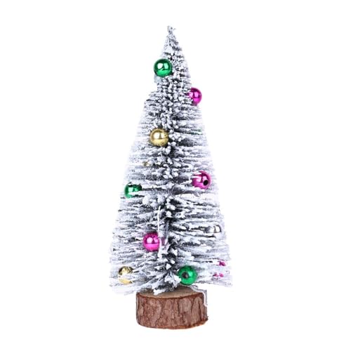 TinaDeer Künstlich Mini Tannenbaum Deko - Weihnachtsbaum 15CM - Weihnachten Baum mit Sockel - Christbaum für Weihnachtsdeko, Tischdeko, DIY, Schaufenste (E, 20cm) von TinaDeer