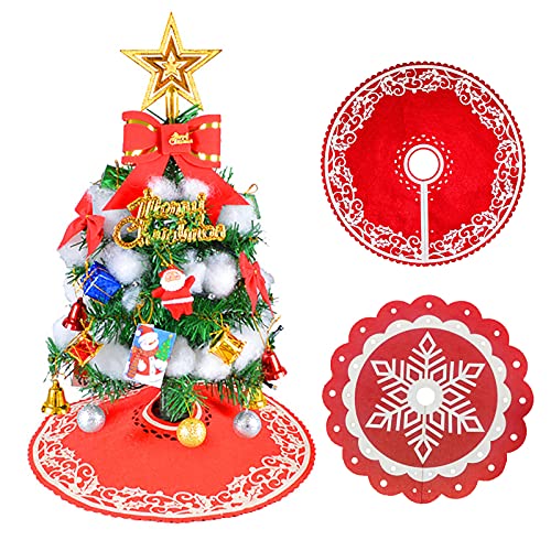 TinaDeer Weihnachtsbaumdecke 30CM - Weihnachtsbaum Rock - Rund Baumdecke Decke - Christbaumdecke für Weihnachtsfeiertag Dekorationen, Weihnachtsbaumrock Christmas Decorations (B, 30CM) von TinaDeer